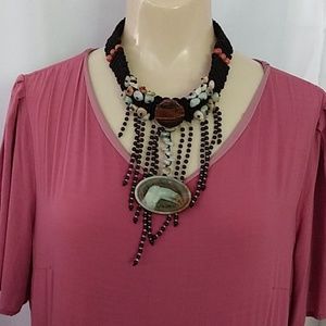 Toucan Bird Crocheted Necklace